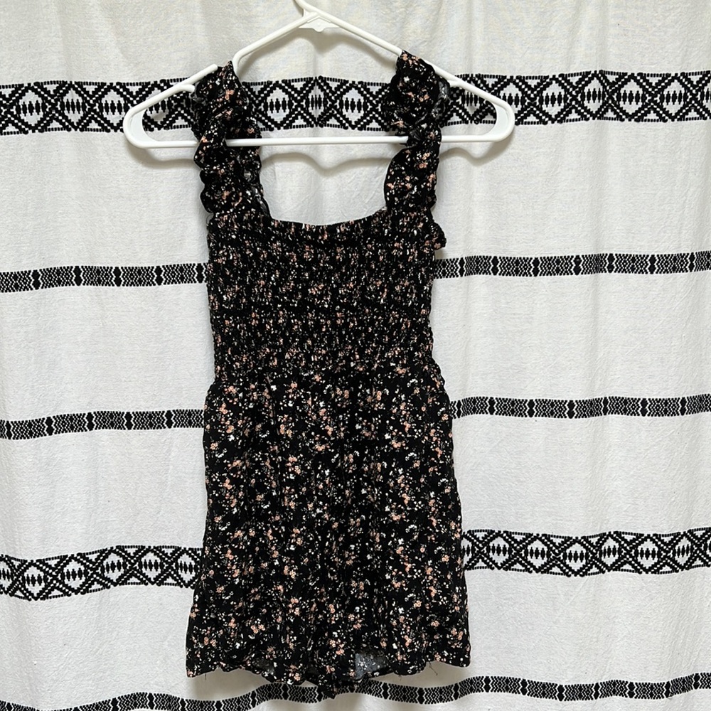 Cute flower print romper